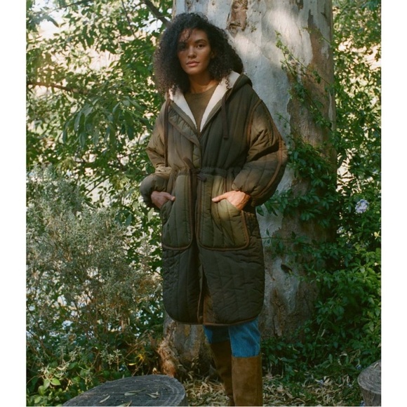 NWT Doen Coat, Dell long coat in Olive Grove, size XS. - Picture 11 of 11